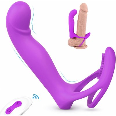 Paloqueth Vibrating Double Fucker & Clitoris Stimulator with Remote Purple – Zboží Dáma