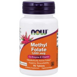 Now Foods Kyselina Listová Methyl Folate 1000 mcg 90 tablet