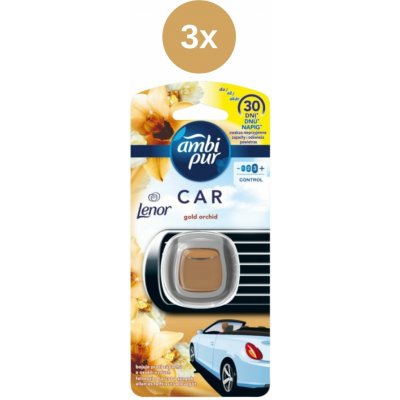Ambi Pur AmbiPur Car Jaguar 3x2ml Lenor Gold – Hledejceny.cz