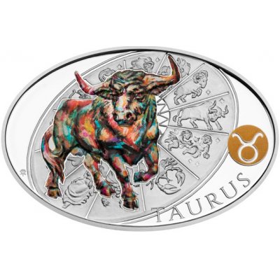 Česká mincovna Stříbrná medaile ovál Znamení zvěrokruhu - Býk proof 1 oz – Sleviste.cz