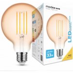 Light for home LED žárovka Jantarová skleněná koule Filament Amber Globe G95 4W E27 320° 1800K 360 lumen – Hledejceny.cz