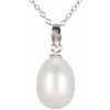 Přívěsky JwL Luxury Pearls Přívěsek s pravou bílou perlou JL0437