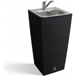 Zahradní umyvadlo Lavabo Ratan tmavě hnědé – Hledejceny.cz