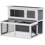 PawHut dřevěná králíkárna Figo 1220 x 950 x 935 mm – Zboží Dáma