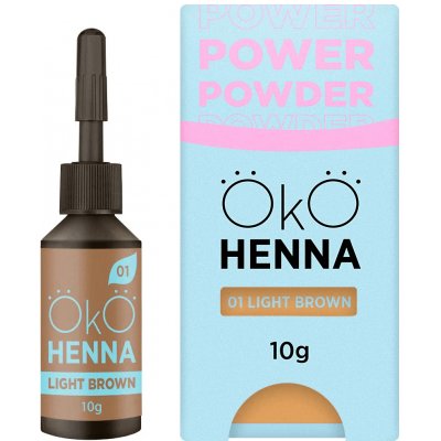 OKO Power Powder Henna prášková henna na obočí Light Brown 10 g – Zboží Dáma