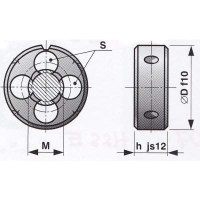 M8x1 NO,PN8/3225(6g) závitová kruhová čelist – Hledejceny.cz