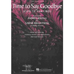 Andrea Bocelli Sarah Brightman Time to Say Goodbye Con Te Partiro noty na klavír, zpěv, akordy