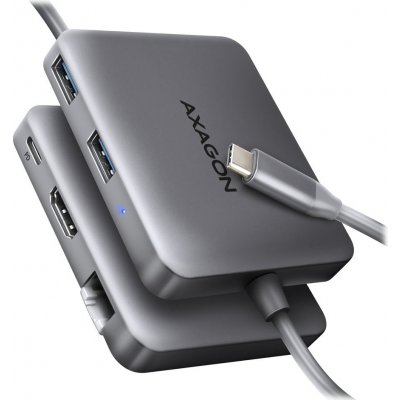 AXAGON HMC-5HL Dokovací stanice, USB-C, kompatibilní s Thunderbolt 4, 1× HDMI, 2× USB 3.0, 1× USB-C, RJ-45, Power Delivery 100W HMC-5HL