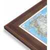 Nástěnné mapy National Geographic Jižní Amerika - nástěnná mapa Classic 60 x 77 cm Varianta: mapa v dřevěném rámu, Provedení: Volta ořech