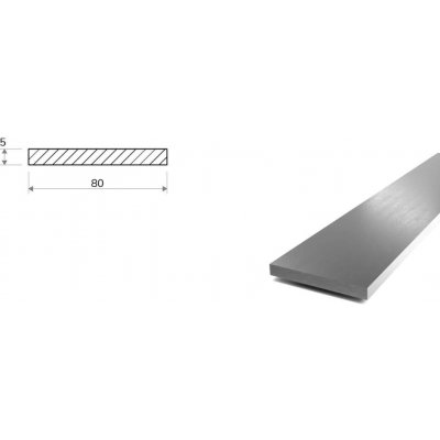 Nerezová plochá ocel 80x5 - stříhaná (1.4301/7) – Zboží Mobilmania