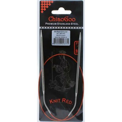 ChiaoGoo Knit Red ergonomické fixní kruhové jehlice 60 Cm 4mm – Hledejceny.cz