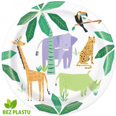 Unique EKO Talířky papírové Safari 24cm – Zboží Dáma