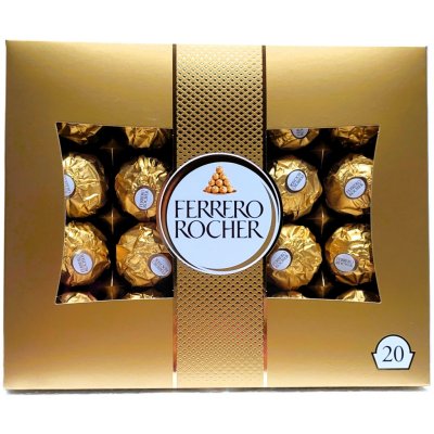 Ferrero Rocher čokoládové pralinky s lískovým oříškem 20 ks 250 g – Zbozi.Blesk.cz
