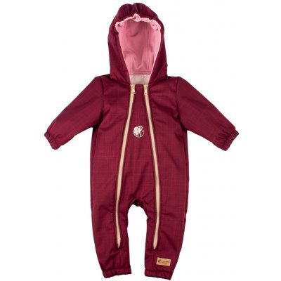 Monkey Mum® Dětská zimní softshellová kombinéza s beránkem Vínová karkulka – Sleviste.cz
