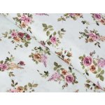Dekorační látka LONETA - růže na zelenkavé - metráž šířka 140 cm – Hledejceny.cz