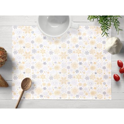 Biante Vánoční prostírání PML-040 Šedé a béžové vločky 30x40cm – Zboží Mobilmania