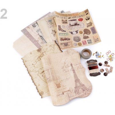 SADA PŘÍSLUŠENSTVÍ PRO SCRAPBOOKING VINTAGE ALBUM za 565 Kč - Allegro