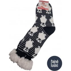 Teplé ponožky s kožíškem vánoční č.4
