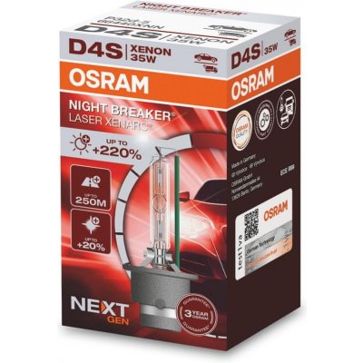 Osram OSRAM D4S 42V XENARC NIGHT BREAKER LASER plus 220procent 3 roky záruka 1ks 66440XNN – Zbozi.Blesk.cz