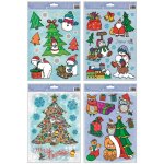 Anděl Vánoční okenní fólie s glitry - Merry Christmas - 30 x 20 cm - 215 – Hledejceny.cz