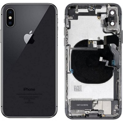 Apple iPhone X - Zadní Housing - Space Gray s malými díly – Zboží Mobilmania