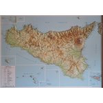 L.A.C. Sicílie - plastická mapa 94 x 71 cm Varianta: bez rámu, Provedení: plastická mapa – Zboží Dáma