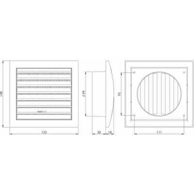 Europlast ND10R 153 x 148 mm bílá – Hledejceny.cz