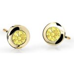 Danfil dětské náušnice C1537 ze žlutého zlata s kamínkem Yellow zapínání balónek – Hledejceny.cz