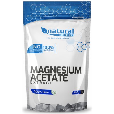 Natural Nutrition Magnesium acetát octan hořečnatý prášek 100 g – Hledejceny.cz