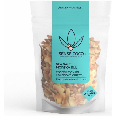 Sense COCO Kokosové chipsy s mořskou solí BIO 40 g – Zboží Dáma