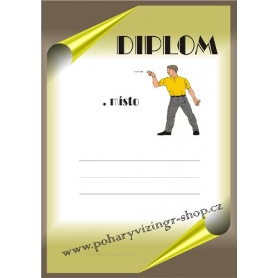 VIZINGR Šipky diplom A4 č.7 Šipky č.7 BEZ TEXTU – Hledejceny.cz