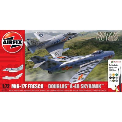 Airfix Gift Set letadla A50185 Mig 17F Fresco Douglas A 4B Skyhawk Dogfight Double 1:72 – Zboží Mobilmania