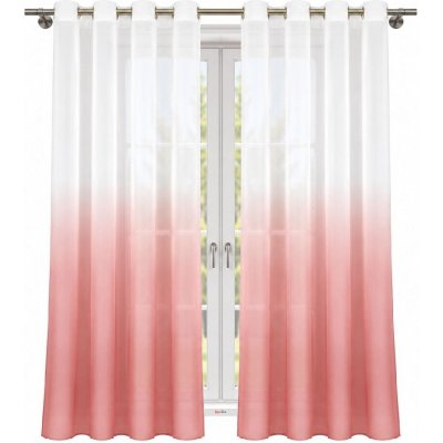BytoTex Hotové voálové záclony Nani růžová 2 x 145 x 250 cm – Hledejceny.cz