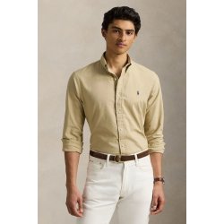 Polo Ralph Lauren bavlněná košile slim s límečkem button-down 710960643 béžová