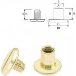 Pro Háčkování Nýt šroubovací 6 mm, Ø 5 mm zlatý Počet: 1 ks – Zboží Dáma