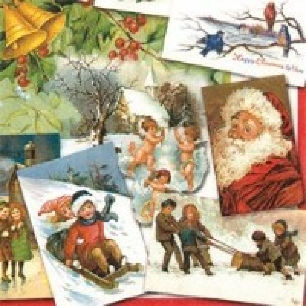 Ubrousek pro decoupage 33 x 33 cm vánoční obrázky viktoriánské |  Srovnanicen.cz