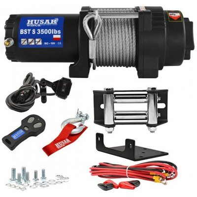 HUSARWINCH Elektrický ATV naviják BST S 3500, 1,58 t, 12 V, Syntetické lano, Husar Winch – Hledejceny.cz