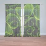Sablio Záclony Zelené listy: 2ks 150x250cm – Hledejceny.cz