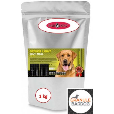 Bardog Super premium Senior light 22/09 1 kg – Zboží Mobilmania