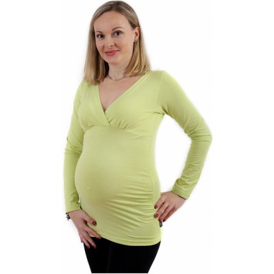 Jožánek těhotenská tunika Barbora dlouhý rukáv světle zelená – Zboží Dáma