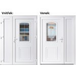Soft Dvoukřídlé vchodové 3D 302+Panel Plný Bílá/bílá pravé 150 x 200 cm – Hledejceny.cz