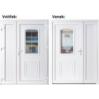 Soft Dvoukřídlé vchodové 3D 302+Panel Plný Bílá/bílá pravé 150 x 200 cm – Hledejceny.cz