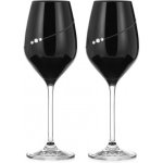 Diamante sklenice na bílé víno Silhouette City Black s krystaly Swarovski 2 x 360 ml – Hledejceny.cz