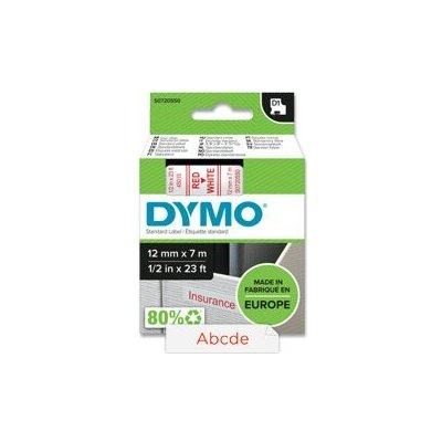 Dymo D1 S0720550 - originální polyesterová páska - 12 mm × 7 m, červeno-bílá – Hledejceny.cz