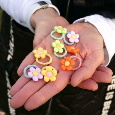 Dětské gumičky do vlasů 10 ks - kytičky – Zboží Dáma Dětské gumičky do vlasů 10 ks - kytičky – Zboží Dáma