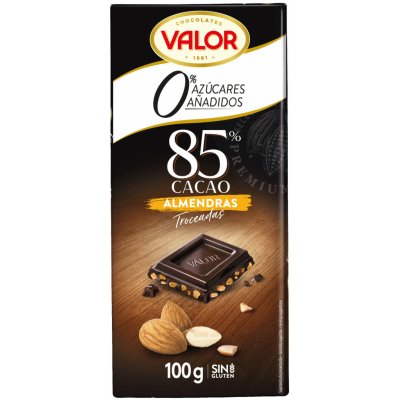 Valor Čokoláda s mandlemi 85 % 100 g