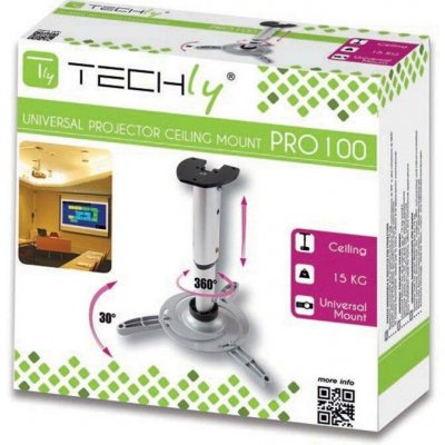 TECHLY držák projektoru stropní nastavitelný 30-37 cm, 15 kg – Zboží Živě