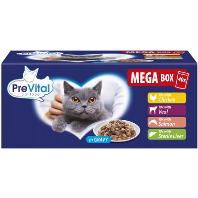 Prevital Veal salmon liver chicken 40 x 100 g – Zbozi.Blesk.cz
