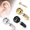 Piercing Šperky4U cartilage piercing do ucha šroub CP1008-GD