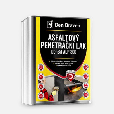Den Braven Asfaltový penetrační lak DenBit ALP 300, plechový kanystr 9 kg, černý – Hledejceny.cz